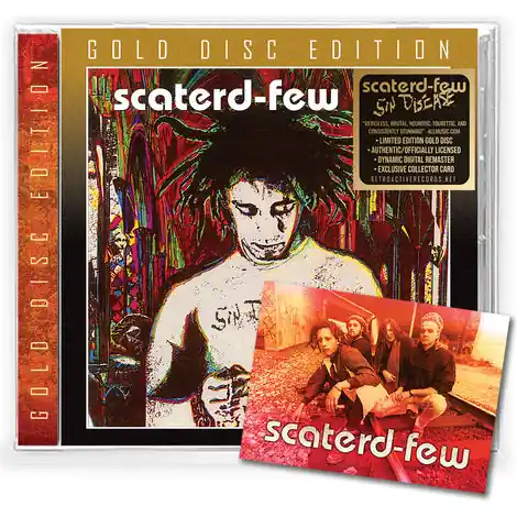 SCATERD FEW - SIN DISEASE + Ltd Collector Card (*NEW-GOLD DISC CD, 2023, Retroactive Records) Remastered Revolutionary Rock/Metal! Flash Sale